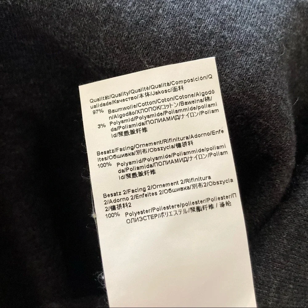 Hugo Boss Zip Neck Long Sleeve Gray Sweater Men’s XL